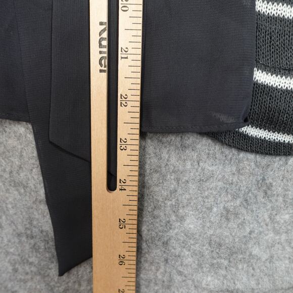 Anthropologie Top Womens Small Knit Long Sleeve Striped Ruffle Clu Willoughby - Picture 8 of 9